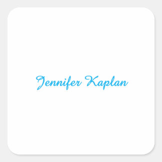 Classical Handwriting Minimalist Professional Square Sticker