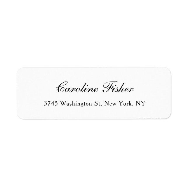 Classical Handwriting Plain Simple White (Front)