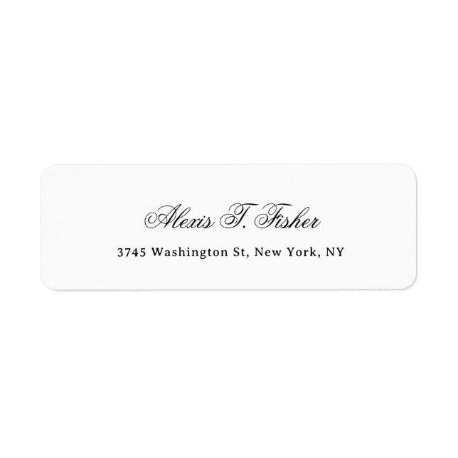 Classical Handwriting Plain Simple White (Front)