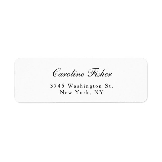 Classical Handwriting Plain Simple White (Front)