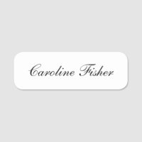 Classical Handwriting Plain Simple White