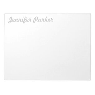 Classical Handwriting Your Name Feminine Stylish Notepad