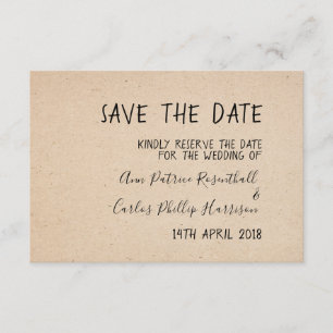 CLASSICAL HANDWRITTEN SAVE THE DATE CARD