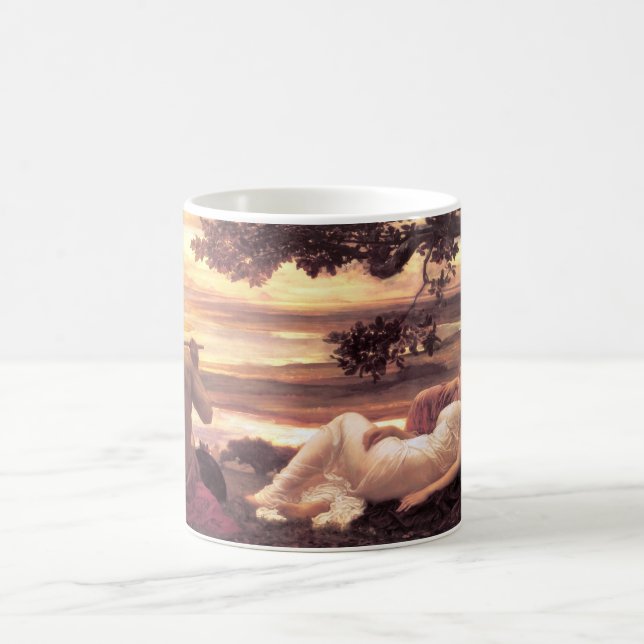 Classical Idyll (by Frederic Leighton) Coffee Mug (Center)