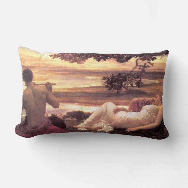 Classical Idyll (by Frederic Leighton) Lumbar Pillow (Front)