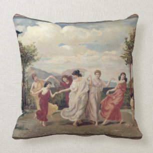 Classical Idyll (oil on canvas) Throw Pillow