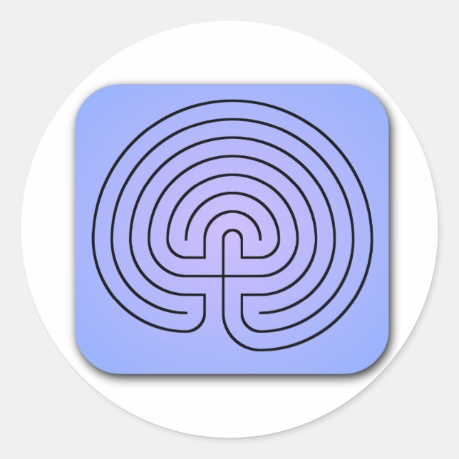 Classical Labyrinth Classic Round Sticker (Front)