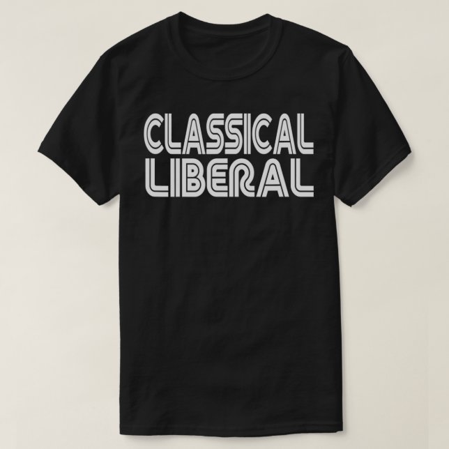 Classical Liberal Retro  T-Shirt (Design Front)