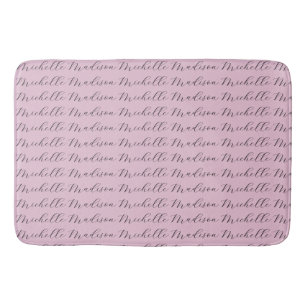 Classical Minimalist Name Handwriting Bath Mat