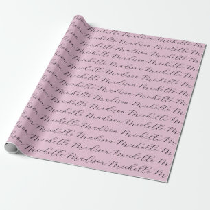 Classical Minimalist Name Handwriting  Wrapping Paper