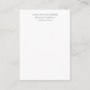 Classical Minimalist Plain Simple Black White Enclosure Card