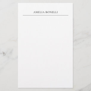 Classical Minimalist Professional Plain Stationery