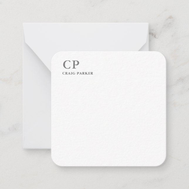 Classical Monogram Professional Plain  Card (Front)