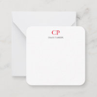 Classical Monogram Professional Plain Red White