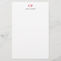 Classical Monogram Professional Plain Red White