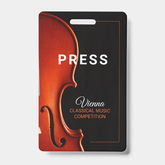 Classical Music Competition Event News Group Badge (Front)