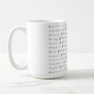Classical Music Composers Coffee Mug