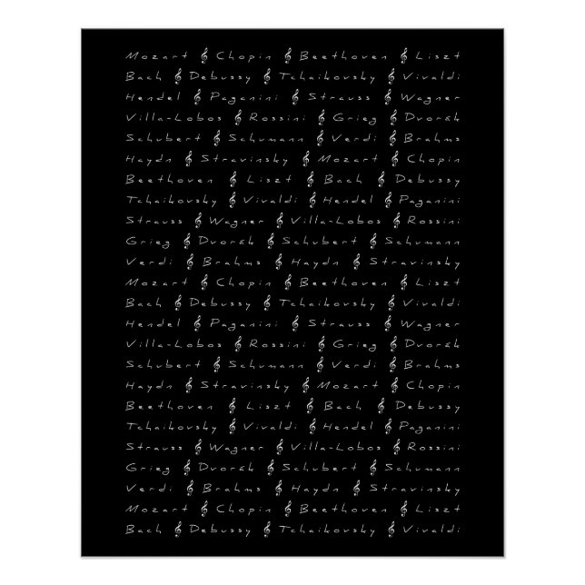 Classical Music Composers Poster (Front)