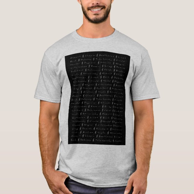 Classical Music Composers T-Shirt (Front)