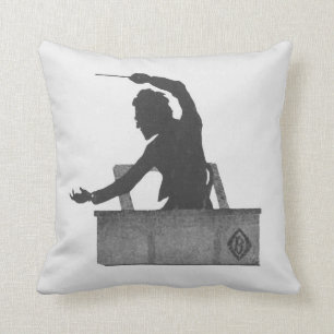 Classical Music conductor - vintage Mahler Throw Pillow