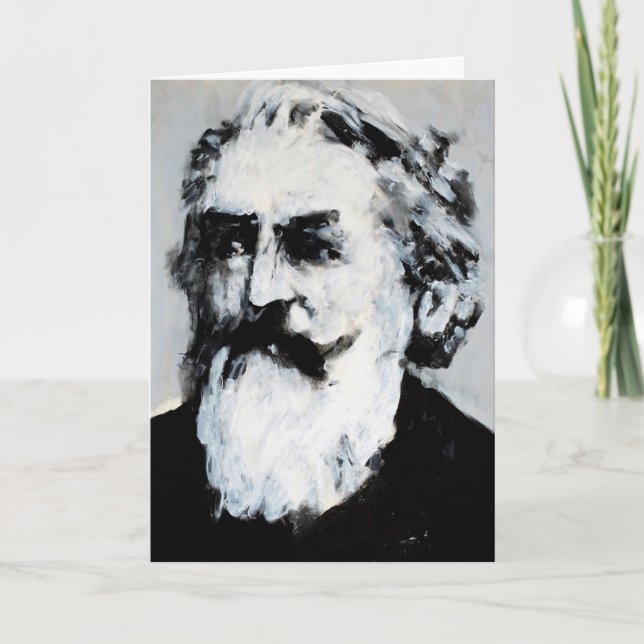 Classical Music Greeting Card - Brahms (Bearded) (Front)