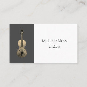 Classical Music Violin Professional Performer Business Card