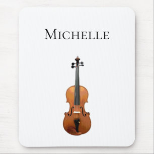 Classical Musical Violin Fiddle Personalized Mouse Pad