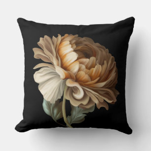 Classical Old World Painting Look Flower Throw Pillow
