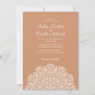 Classical Ornate Art Deco Style Mandala Wedding Invitation