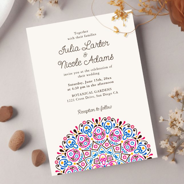 Classical Ornate Art Deco Style Mandala Wedding Invitation (Creator Uploaded)