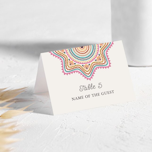 Classical Ornate Style Mandala Wedding Place Card (Creator Uploaded)