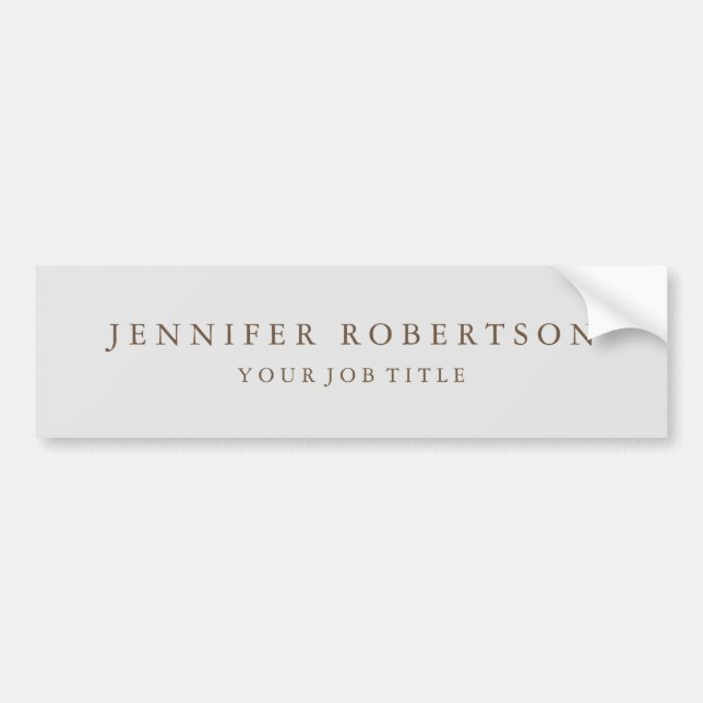 Classical Personalized Customized Bumper Sticker (Front)