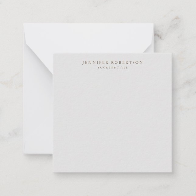 Classical Personalized Customized Minimalist Card (Front)
