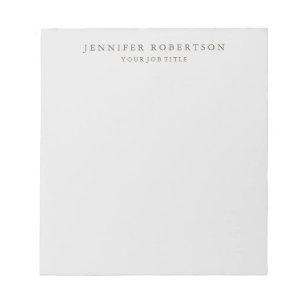 Classical Personalized Customized Minimalist Notepad