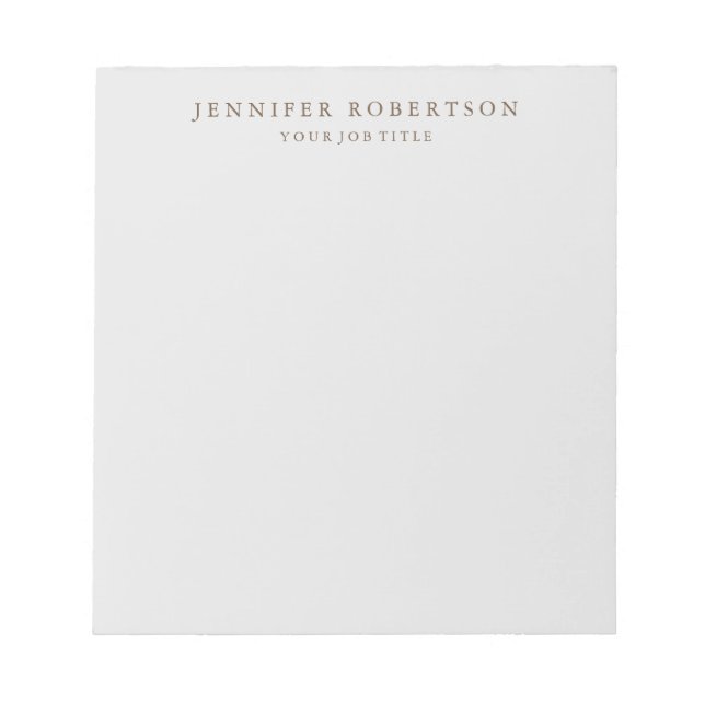 Classical Personalized Customized Minimalist Notepad (Front)