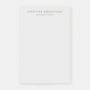 Classical Personalized Customized Minimalist Post-it Notes