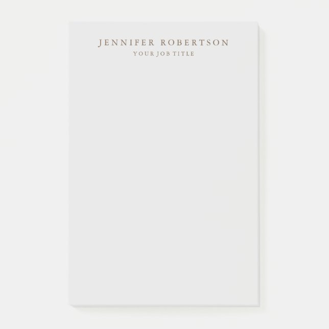 Classical Personalized Customized Minimalist Post-it Notes (Front)