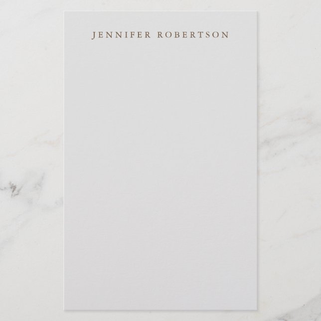 Classical Personalized Customized Minimalist Stationery (Front)