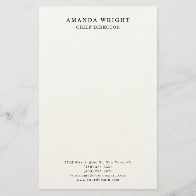 Classical Plain Attractive Stylish Business Stationery (Front)