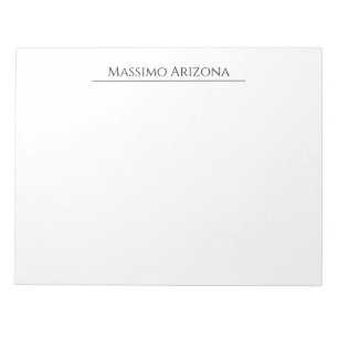 Classical Plain Elegant Black & White Minimalist Notepad