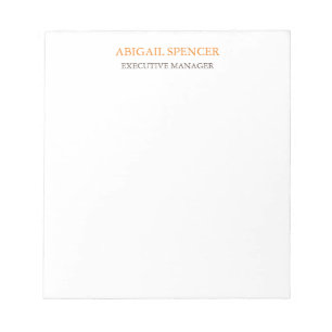 Classical Plain Simple Clean Professional Business Notepad
