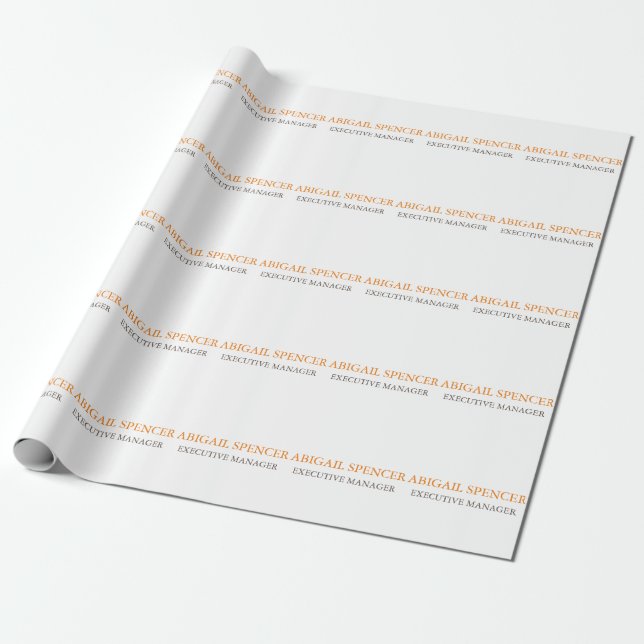 Classical Plain Simple Clean Professional Business Wrapping Paper (Unrolled)