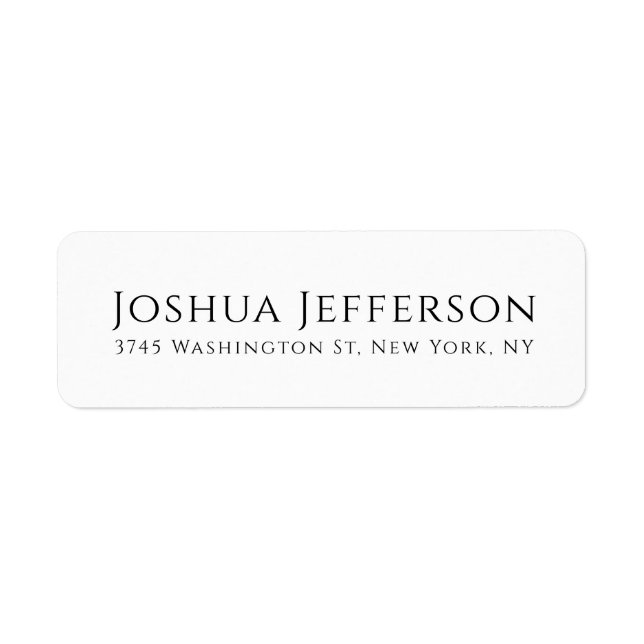 Classical Professional Creative Plain Black White (Front)