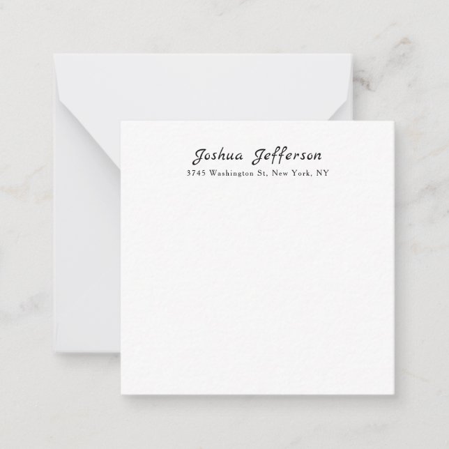 Classical Professional Creative Plain Black White Card (Front)