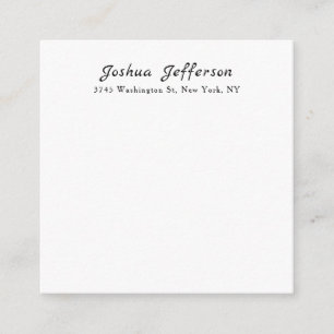 Classical Professional Creative Plain Black White Enclosure Card