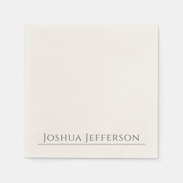 Classical Professional Creative Plain Black White Napkin (Front)