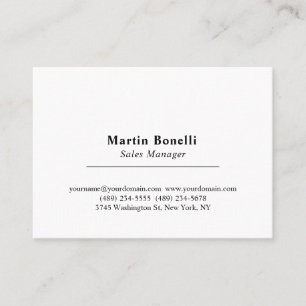 Classical Professional Own Name Information Simple Business Card