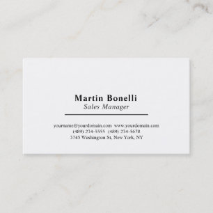 Classical Professional Own Name Information Simple Business Card