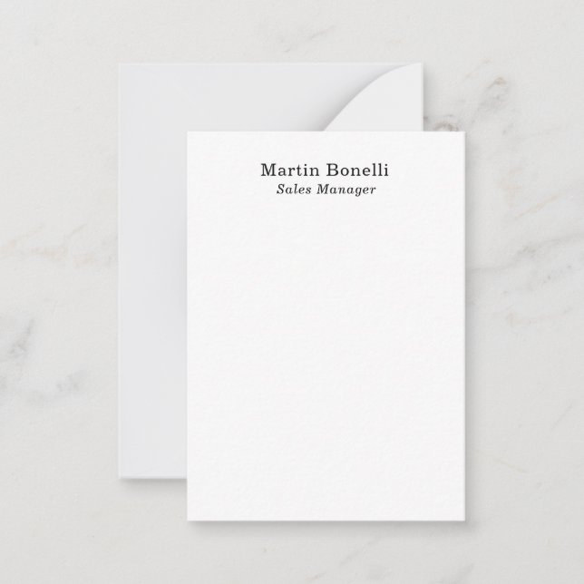 Classical Professional Own Name Information Simple Card (Front)