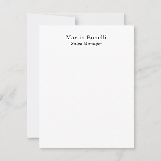 Classical Professional Own Name Information Simple Card (Front)
